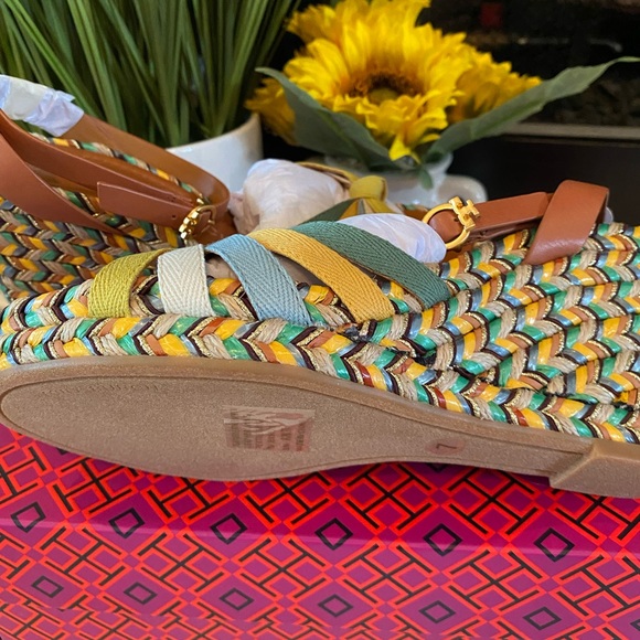 TORY BURCH MULTICOLORED WEDGE ESPADRILLE - Picture 6 of 10